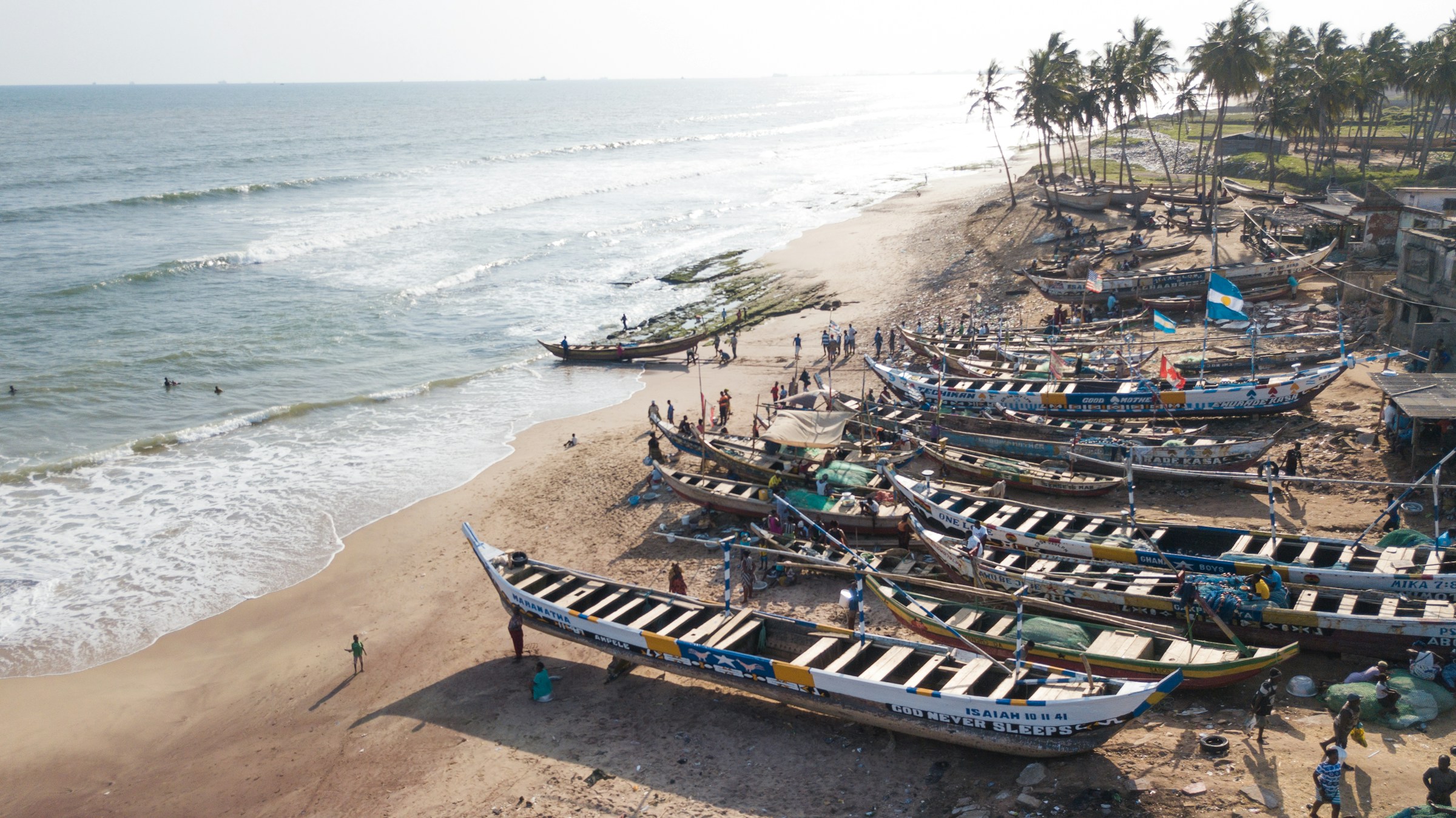 Private Ghana Tour view of fishing boats