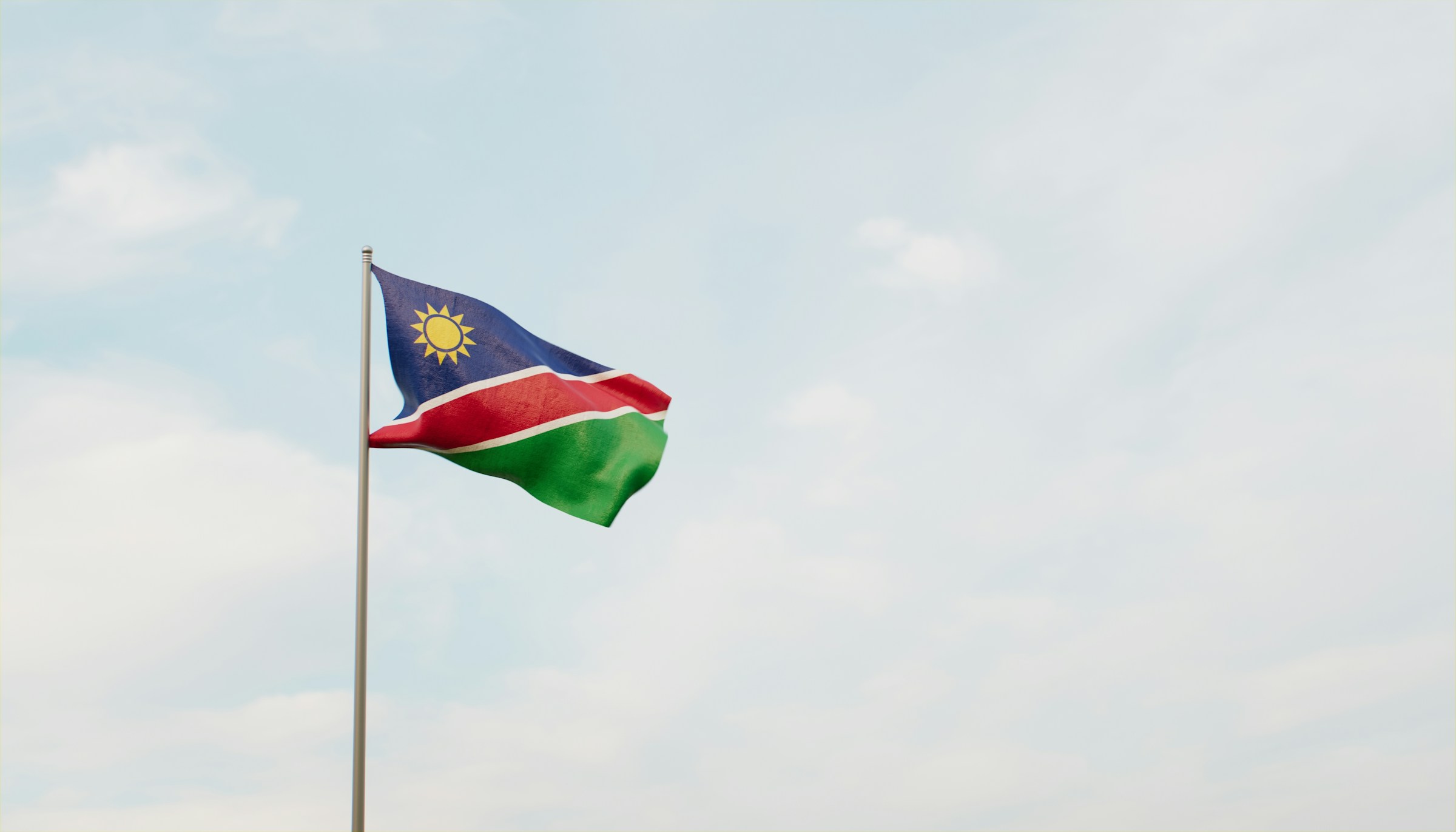Namibia flag in Overland Explorer safari